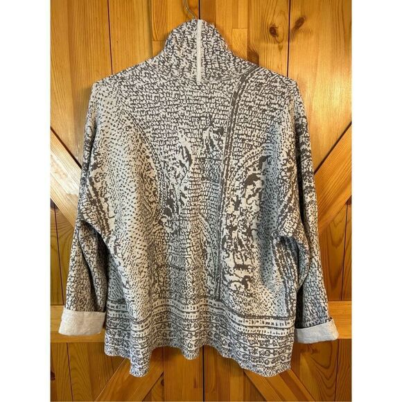 Pure Jill J. Jill Cream Brown Jacquard Open Front Cardigan Sweater Size Small (0 - Picture 5 of 5